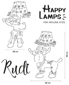 Happy Lamps - LED Asztali gyereklámpa RUDI LED/5,4W/230V rénszarvas