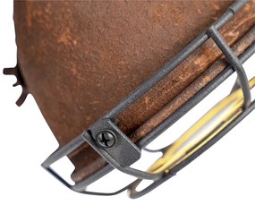 Ipari reflektor rozsdabarna fával, dönthető, 2 lámpás - Gina