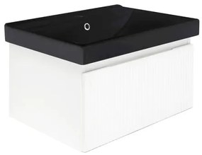 SAT Evolution Fürdőszobaszekrény mosdóval 58x30x45 cm fehér matt SATEVO60WMU1MB