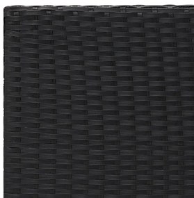 fekete polyrattan kisasztal 55 x 45 x 49 cm
