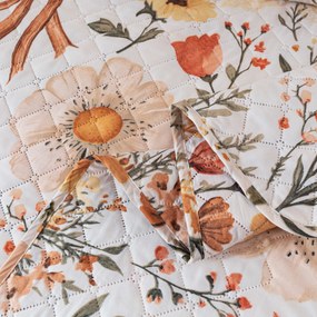 Ágytakaró FLORAL RIBBON, krémszínű Méret: 220 x 240 cm