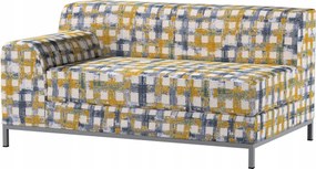 Kramfors 2 személyes balos kanapé huzat Ikea kék-sárga kockás