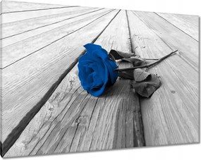 Vászonkép 100x70 Kék rózsa a hídon