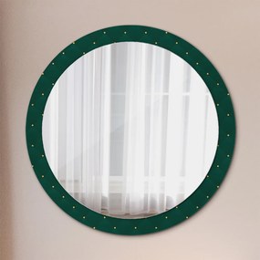 Kerek tükör fali dísz Zöld luxussablon fi 90 cm