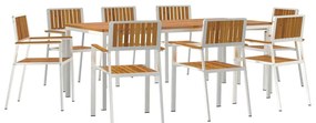 vidaXL Kültéri étkező szett 9 pcs Barna Tömör Akácfa