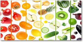 Fotótapéta üvegfalra Gyümölcsök és zöldségek 140x70