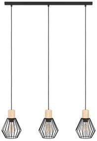 Eglo 44094 - Csillár zsinóron PALMORLA 3xE27/60W/230V