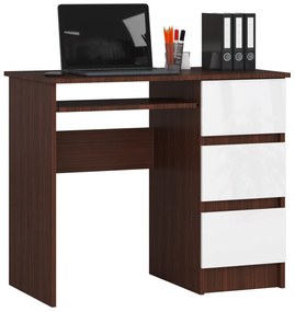 PC asztal Benicio (wenge + fehér) (J). Akció -13%. 1069030