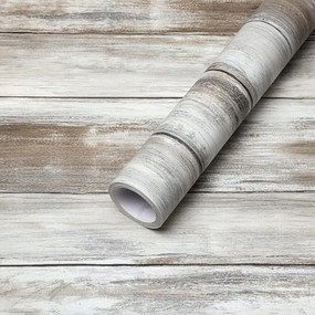 Öntapadós tapéta Bútor furnér utánzat fa minta 45x200cm Szürke