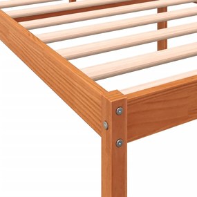 Viaszbarna tömör fenyőfa időseknek való ágy 75x190 cm