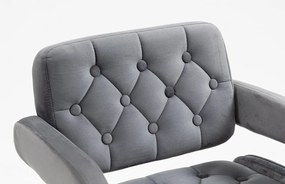 HR8403KW Grafit modern velúr szék fekete lábbal