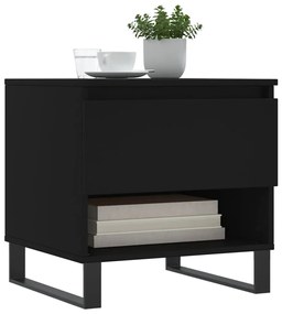 2 db fekete szerelt fa dohányzóasztal 50 x 46 x 50 cm