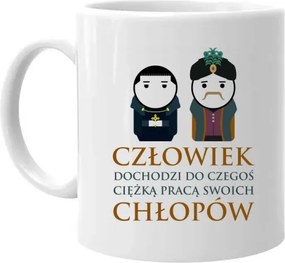 Az ember valami kemény munkával jut el a parasztjaihoz bögre egy rajongónak 1670