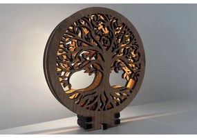 Li-Go 23648/DUB2 - Dimmelhető LED asztali dekoráció LED/12W/230V 30x31 cm tölgy