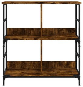 füstös tölgy színű szerelt fa könyvespolc 78,5 x 33 x 82 cm