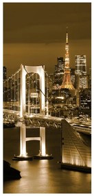 Fotótapéta ajtóra - híd Tokióban (95x205cm)