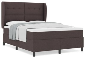 vidaXL Boxspring Ágy Mattal - Sötétbarna, 160x200 cm Szövet
