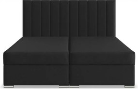 Agen ágy, szövet, 160 x 200, ágyneműtartóval, fekete