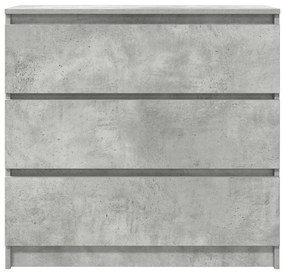 betonszürke szerelt fa tálalószekrény 80x35x76 cm