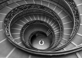 Poszter 29,7x21cm Spirállépcső a Vatikáni Múzeumban 2, Assaf Frank