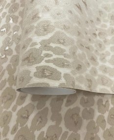 Holden Decor Essence Makucha Bead krém leopárdmintás fémhatású vlies tapéta – 99531