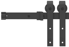 Csúszóajtó Természetes és fekete 86 x 211 cm