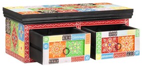 Fali TV szekrény 60x30x24 cm Szilárd Fa Durva Mangó