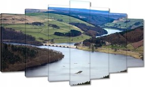 Festmények 140x80 Tájkép folyóval