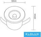 UNIVERSO Mini spot lámpatest 1w piros 80lm 30° IP20 Fehér D31x22mm kivágás:D28mm