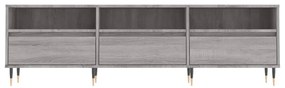 szürke sonoma színű szerelt fa TV-szekrény 150x30x44,5 cm