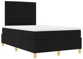 boxspring ágy matraccal fekete kicsi kétfős szövet