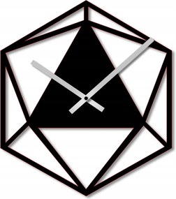 Falióra 60cm Fa Falióra Fekete Geometrikus Modern