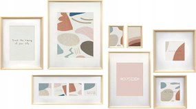 Fali Képkeret Falikép 8 Keret Multikeret Bézs 42,5 X 52,5 CM