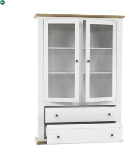 Vitrin MZ5, fehér/grand tölgy, LEON