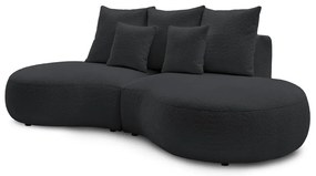 Sötétszürke buklé szövet kanapé 260 cm Saint-Germain – Bobochic Paris