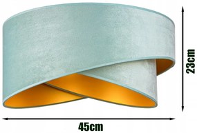 Menta színű textil búrás függőlámpa Glimex Abazur Premium 1xE27 GA0111