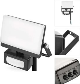 Mozgásérzékelős LED reflektor TAMBO EVO LED/10W/230V 4000K IP44 fekete