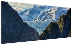 Tájkép hegyekkel (120x50 cm)