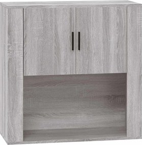 vidaXL szürke sonoma színű szerelt fa faliszekrény 80x33x80 cm