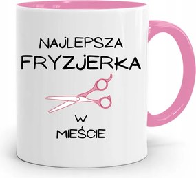 Rózsaszín Bögre Fodrásznak Legjobb Fodrásznak fényképes nyomtatással