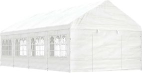 vidaXL fehér polietilén pavilon tetővel 8,92 x 4,08 x 3,22 m