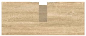 sonoma tölgy színű szerelt fa mosdószekrény 80 x 33 x 60 cm