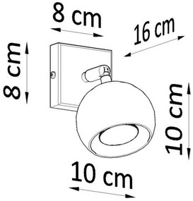 Sollux SL.0443 - Fali spotlámpa OCULARE 1xGU10/10W/230V