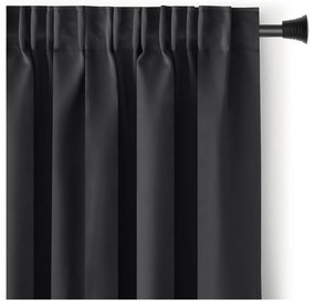 Fekete sötétítő termo függöny 140x245 cm Pleat – Restilo