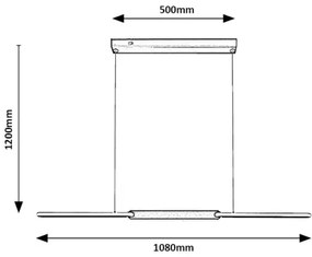 Rabalux 72231 - LED Csillár zsinóron SINDRI LED/36W/230V
