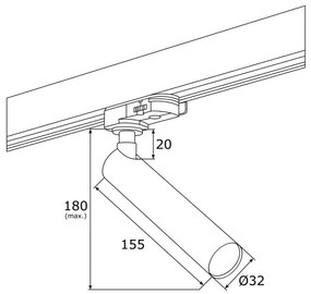 Argon 4355 - ELBRUS LED 4,5W/230V fekete LED spot sínrendszerhez