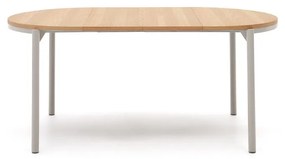 Natúr színű kerek bővíthető étkezőasztal tölgyfa dekoros asztallappal ø 90 cm Montuiri – Kave Home