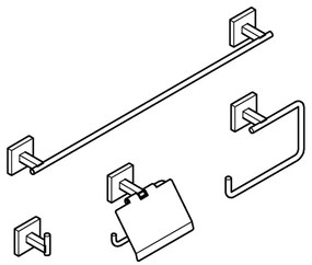 GROHE 411152430 - START CUBE kiegészlet, 558 mm, fekete
