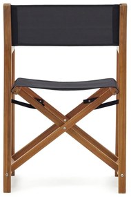 Fekete-natúr színű tömörfa kerti szék Thianna – Kave Home