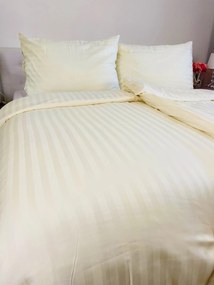 Damaszt krémlapok TiaHome - 1x Párna 90x70cm, 1x Paplan 140x220cm